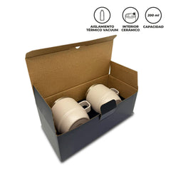 Set De Mugs Metálicos Stylor 200 mL