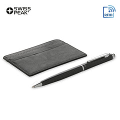 Set de Portatarjetas y Bolígrafos Swiss Peak