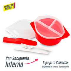 Portacomidas con Cubiertos Jakarta - Produccion Nacional