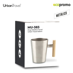 Mug Metálico Torval Urban Travel 400ml