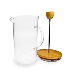 Cafetera en Vidrio y Bambú 600ml NUEVO