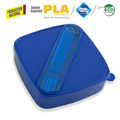 Portacomida Sencillo con Cubiertos - Produccion Nacional