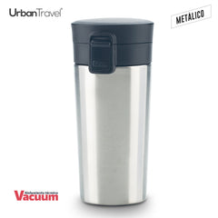 Mug Metálico Doble Pared Coffee Urban Travel 380ml