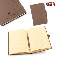 Set de Libreta y Bolígrafo Eco Coffee - PRECIO BOMBA