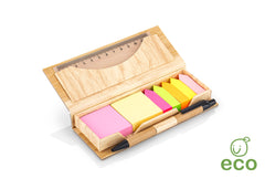 Memo Slim Bambú con Bolígrafo