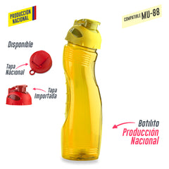 Botilito Saturno PVC 850ml - Produccion Nacional Ver MU-35 - Tapa Pesta