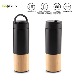 Botilito Metálico Kolvo Urban Travel 440ml NUEVO