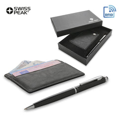Set de Portatarjetas y Bolígrafos Swiss Peak