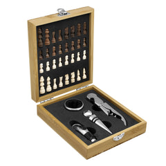Set de vino con juego de ajedrez CHESSY