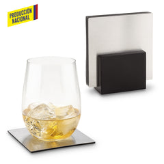 Juego Portavasos En Acero Inoxidable - Produccion Nacional - PRECIO BOMBA