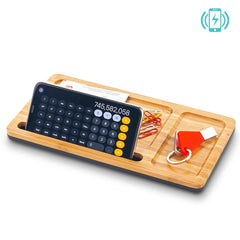 Organizador de Escritorio Bamboo con Cargador OFERTA