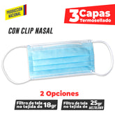 Tapabocas Desechable TERMOSELLADO Adulto-Produccion Nacional PRECIO NETO - OFERTA