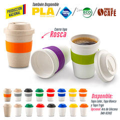 Mug Plastico Coffee Plus 12oz- Producción Nacional