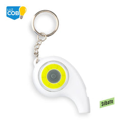 Llavero Linterna COB con Pito Curve