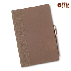 Set de Libreta y Bolígrafo Eco Coffee - PRECIO BOMBA