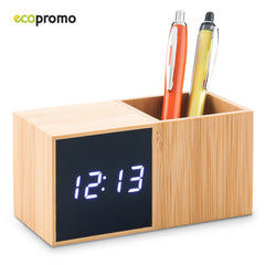 Reloj con Portabolígrafo Bamboo