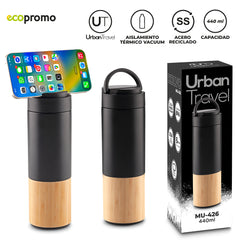 Botilito Metálico Kolvo Urban Travel 440ml NUEVO