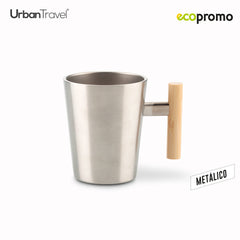 Mug Metálico Torval Urban Travel 400ml NUEVO