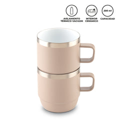 Set De Mugs Metálicos Stylor 200 mL