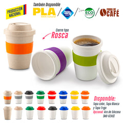 Mug Plastico Coffee Plus 12oz- Producción Naciona PRECIO NETO